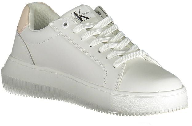 Calvin Klein White Leather Women Sneaker Wit