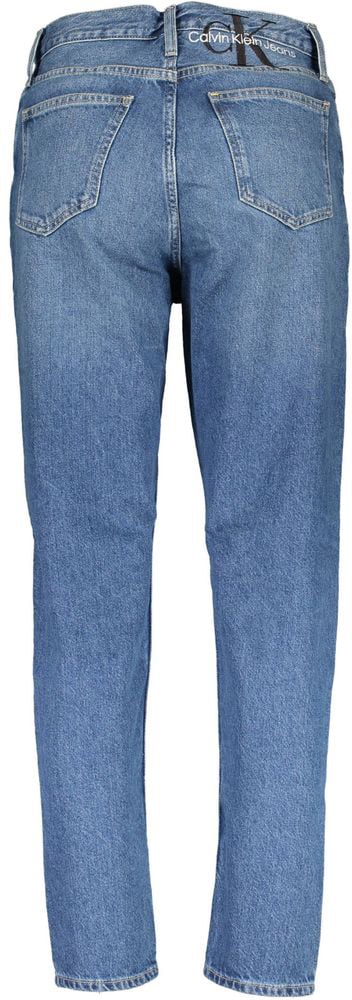 Calvin Klein Blu Cotton Women Jeans Blauw