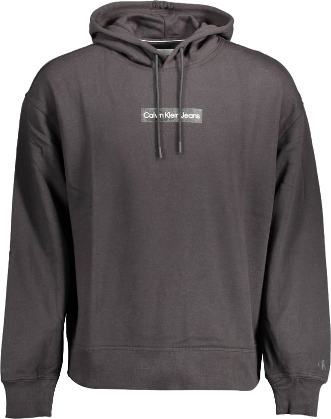 Calvin Klein Black Cotton Men's Hoodie Zwart