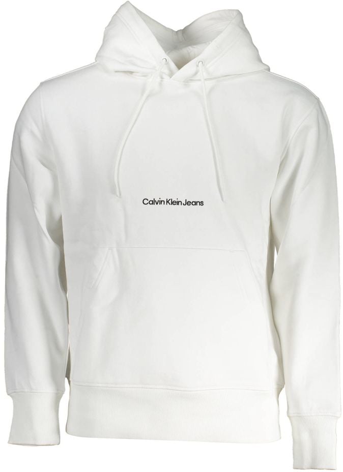 Calvin Klein White Cotton Men's Sweatshirt Wit
