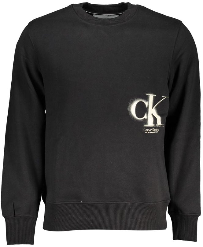 Calvin Klein Calvin Klein Nero Cotton Men Sweatshirt Zwart