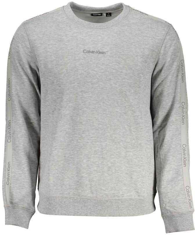 Calvin Klein Grigio Polyester Men Sweatshirt Grijs