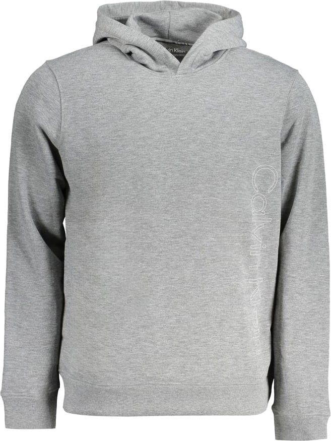 Calvin Klein Grigio Polyester Men's Hoodie Grijs