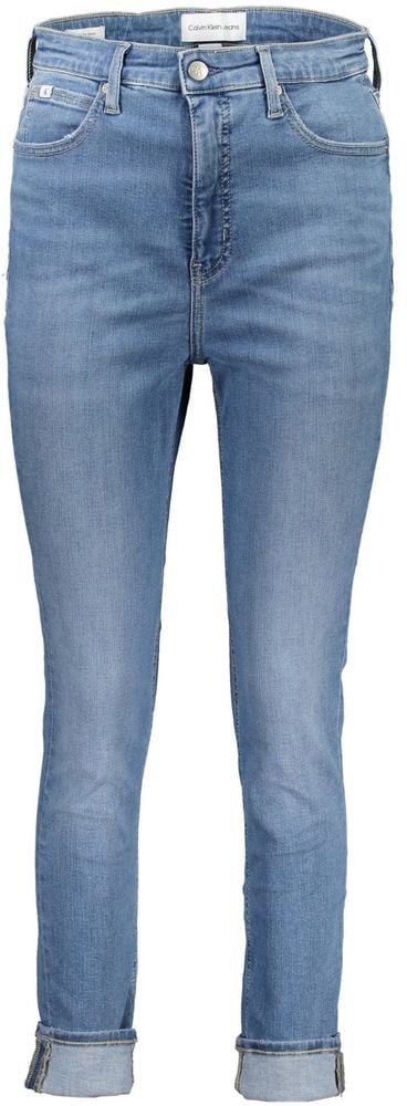 Calvin Klein Azzurro Cotton Women Jeans Blauw