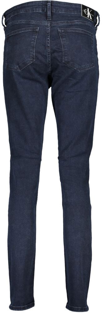 Calvin Klein Blue Cotton Women Skinny Jean Blauw