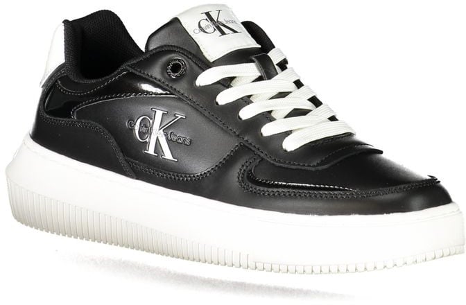 Calvin Klein Black Polyurethane Women Sneaker Zwart