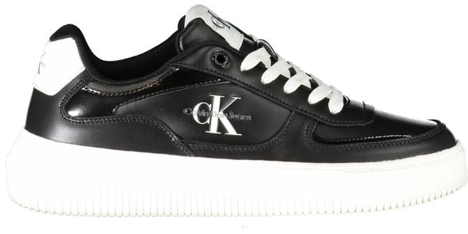 Calvin Klein Black Polyurethane Women Sneaker Zwart