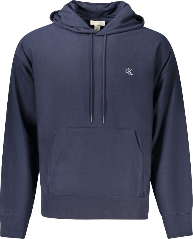 Calvin Klein Blue Cotton Men's Hoodie Blauw