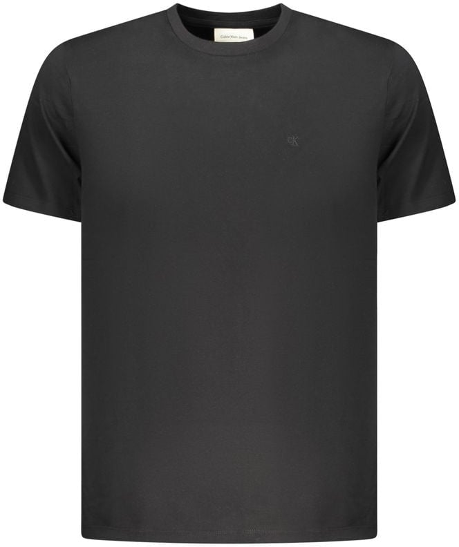 Calvin Klein Black Cotton Men T-Shirt Zwart