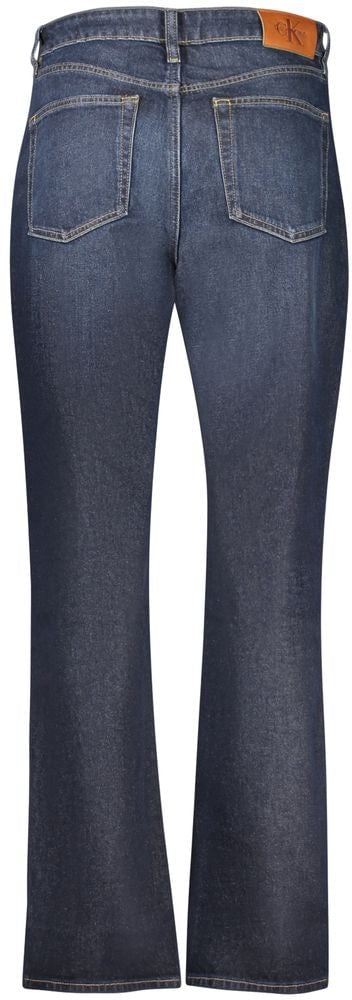 Calvin Klein Blue Cotton Women's High-Rise Jeans Blauw
