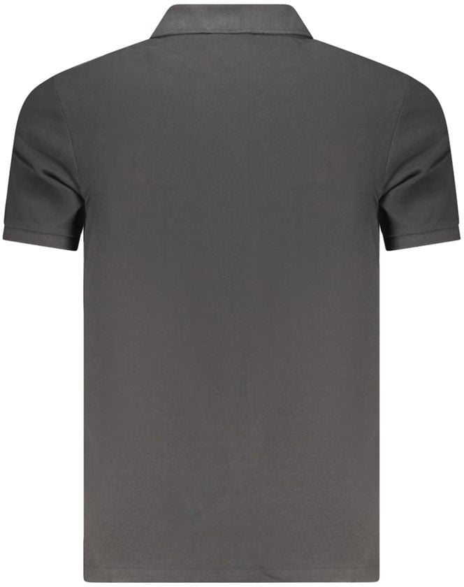 Calvin Klein Black Cotton Men Polo Zwart