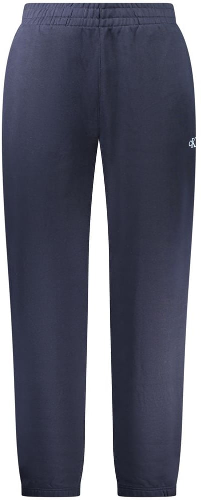 Calvin Klein Blu Cotton Men's Sport Trouser Blauw