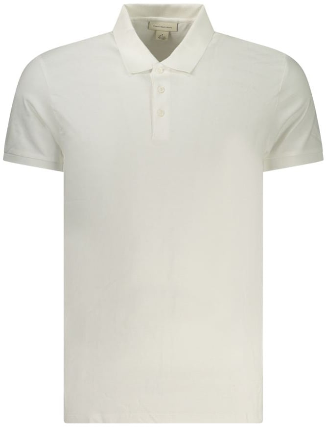Calvin Klein Bianco Cotton Men Polo Wit