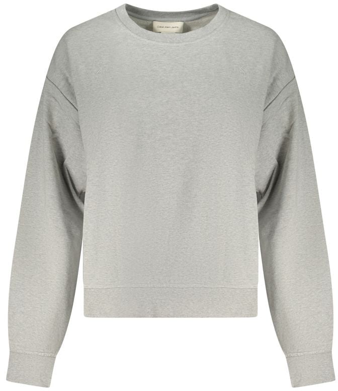 Calvin Klein Grigio Cotton Women Sweatshirt Grijs