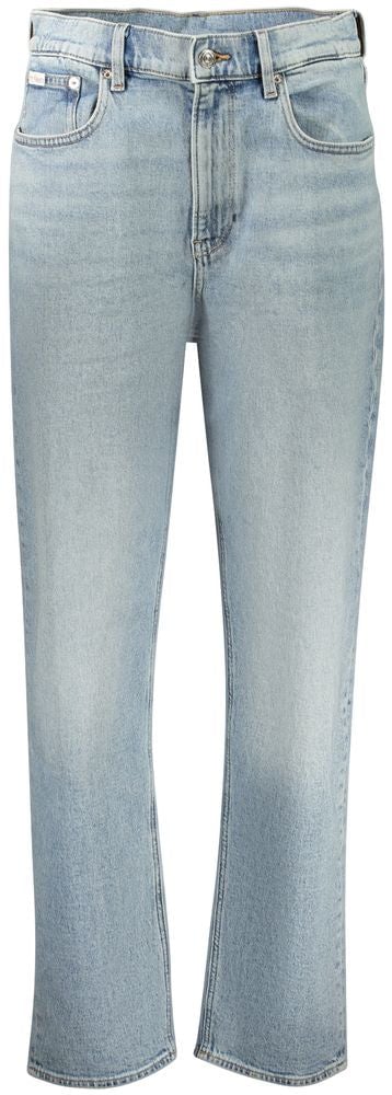 Calvin Klein Azzurro Cotton Women Jeans Blauw