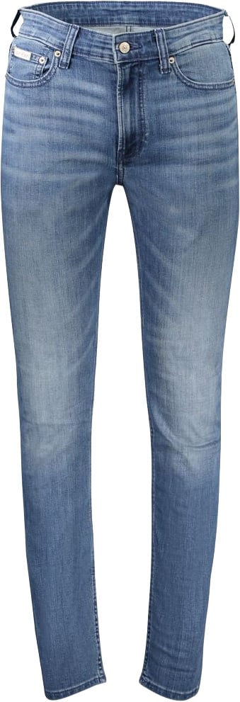 Calvin Klein Blu Cotton Men's Slim-Taper Jean Blauw