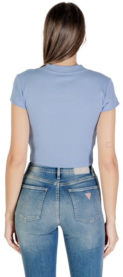 Calvin Klein Jeans Blue Cotton T-Shirt Blauw