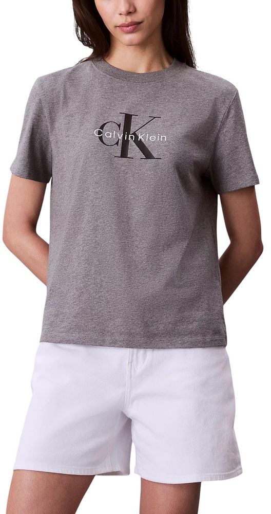Calvin Klein Jeans Gray Cotton T-Shirt Grijs