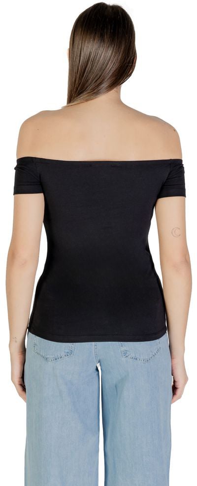 Calvin Klein Jeans Black Cotton T-Shirt Zwart