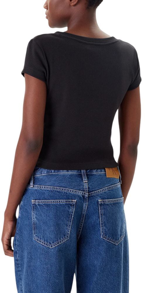 Calvin Klein Calvin Klein Jeans Black Cotton T-Shirt Zwart