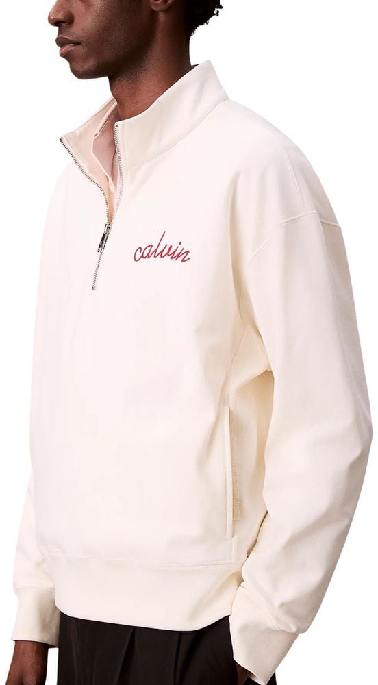 Calvin Klein Jeans White Cotton Sweatshirt Wit