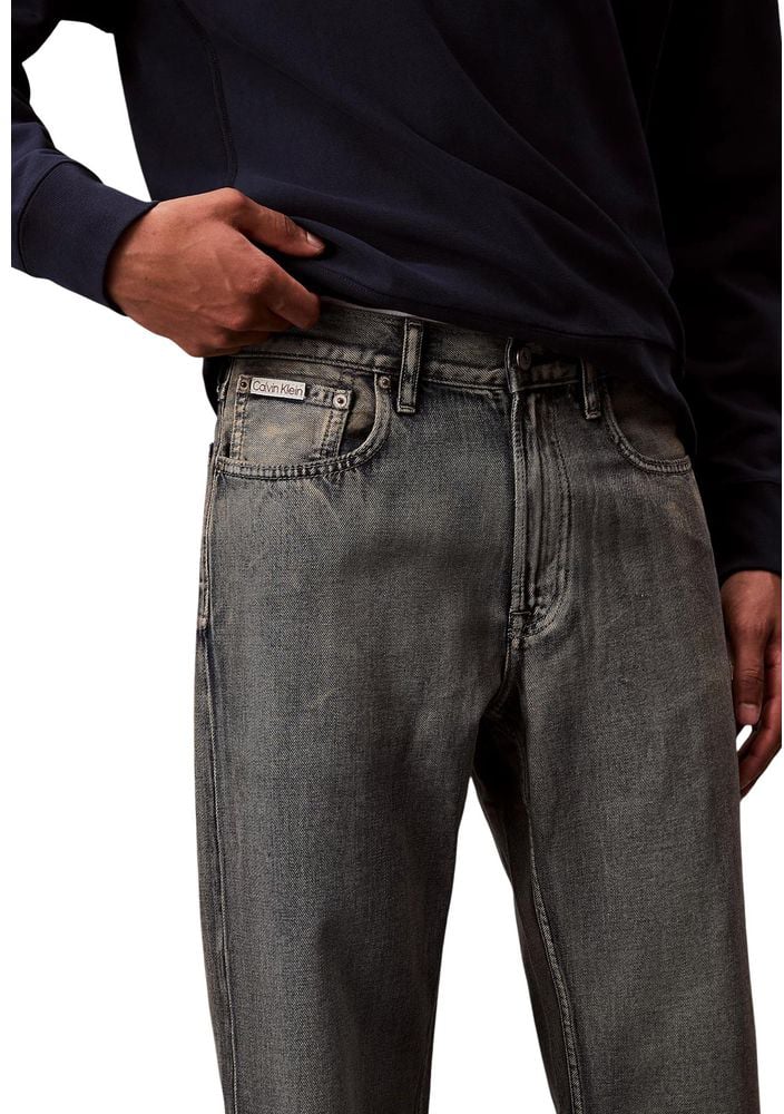 Calvin Klein Jeans Beige Cotton Relaxed Fit Jeans Beige