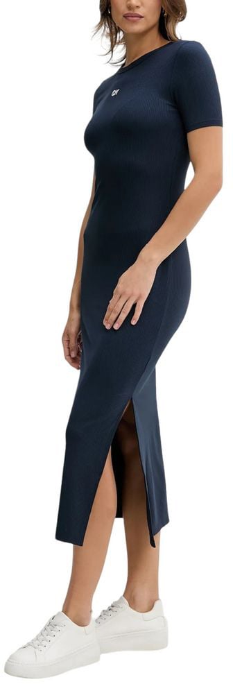 Calvin Klein Jeans Blue Modal Long Dress Blauw