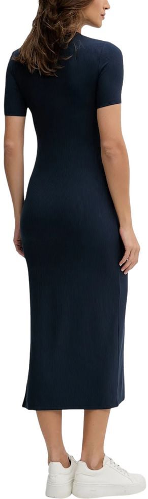Calvin Klein Jeans Blue Modal Long Dress Blauw
