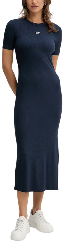 Calvin Klein Calvin Klein Jeans Blue Modal Long Dress Blauw