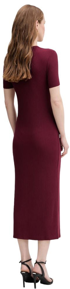 Calvin Klein Jeans Bordeaux Modal Long Dress Maroon