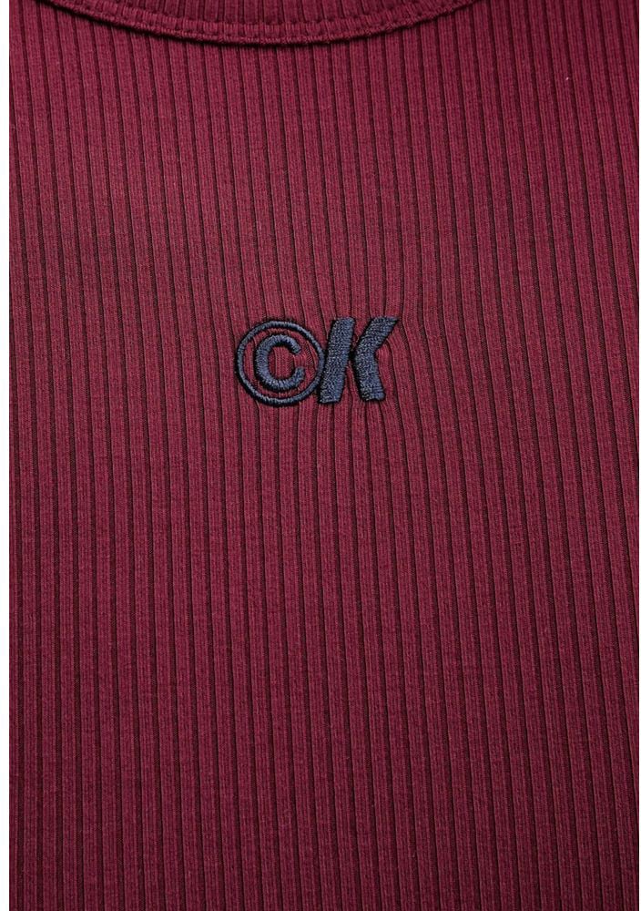 Calvin Klein Jeans Bordeaux Modal Long Dress Maroon