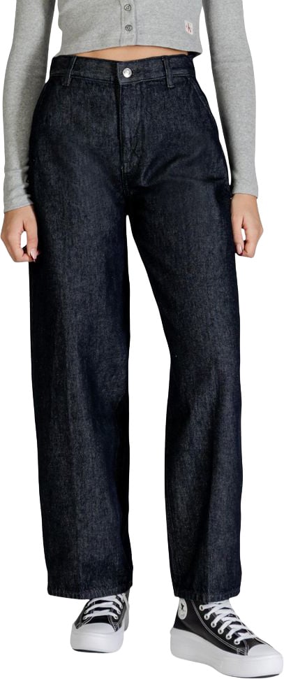 Calvin Klein Jeans Blue Cotton Bootcut Jeans Blauw