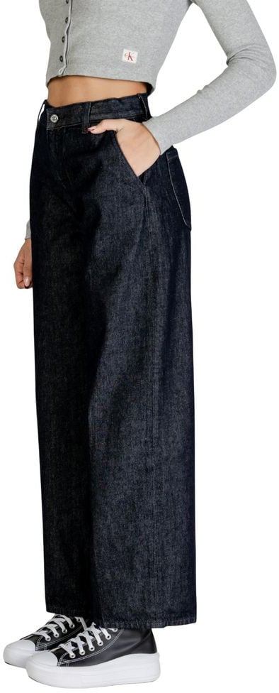 Calvin Klein Jeans Blue Cotton Bootcut Jeans Blauw