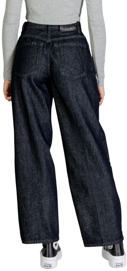 Calvin Klein Jeans Blue Cotton Bootcut Jeans Blauw