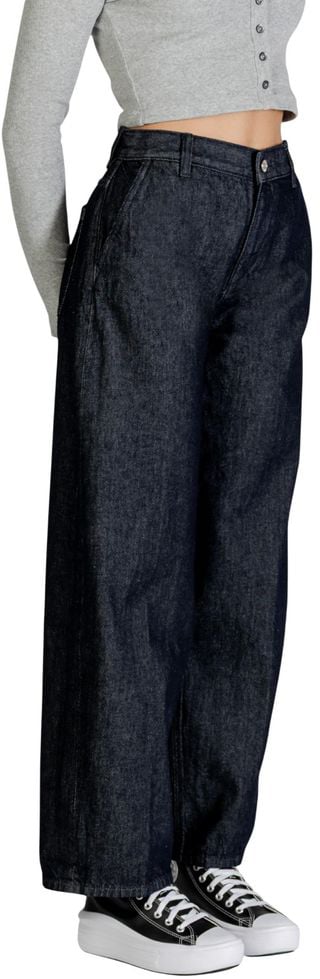 Calvin Klein Jeans Blue Cotton Bootcut Jeans Blauw