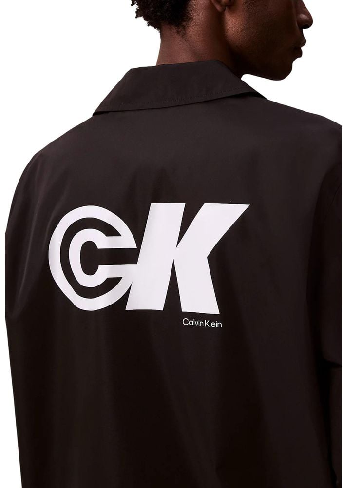 Calvin Klein Jeans Black Polyester Shell Jacket Zwart