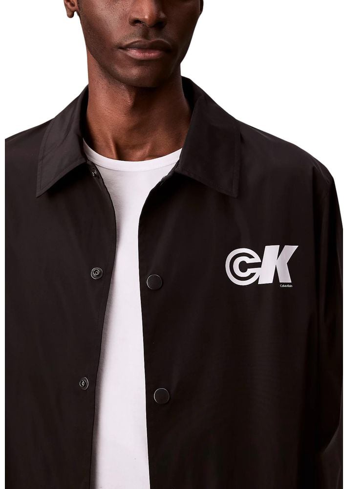 Calvin Klein Jeans Black Polyester Shell Jacket Zwart