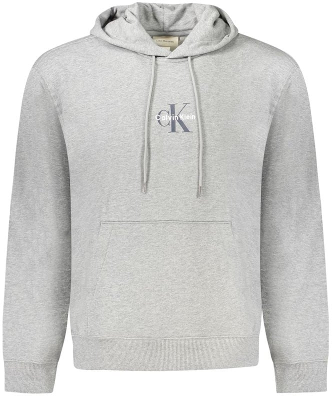 Calvin Klein Calvin Klein "Grigio Cotton Men's Sweatshirt with Hood" Grijs