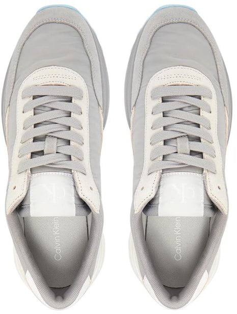 Calvin Klein Jeans Gray Suede Leather Athletic Sneakers Grijs