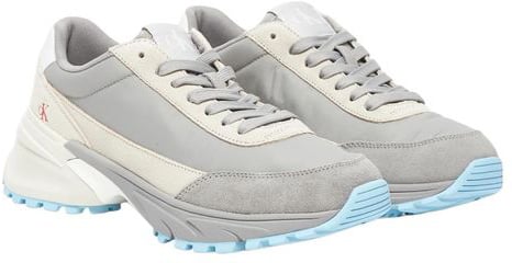 Calvin Klein Jeans Gray Suede Leather Athletic Sneakers Grijs
