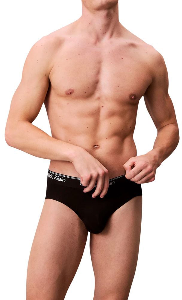 Calvin Klein Underwear Black Recycled Polyester Briefs Zwart