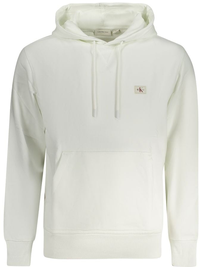 Calvin Klein Calvin Klein White Cotton Men's Hooded Sweatshirt Wit