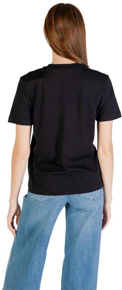 Calvin Klein Jeans Black Cotton T-Shirt Zwart