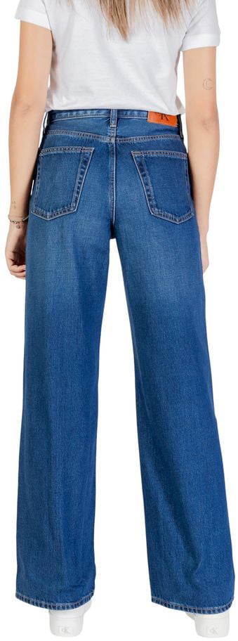 Calvin Klein Jeans Blue Cotton Boyfriend Jeans Blauw