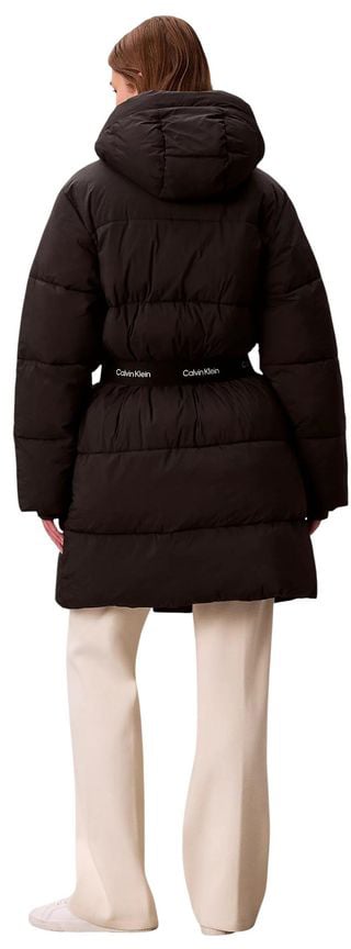 Calvin Klein Jeans Black Polyamide Coat Zwart
