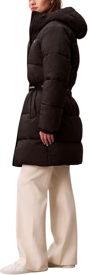 Calvin Klein Jeans Black Polyamide Coat Zwart