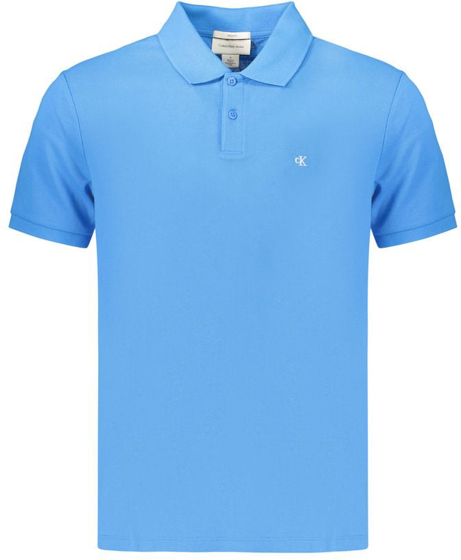 Calvin Klein Azzurro Cotton Men's Polo Blauw
