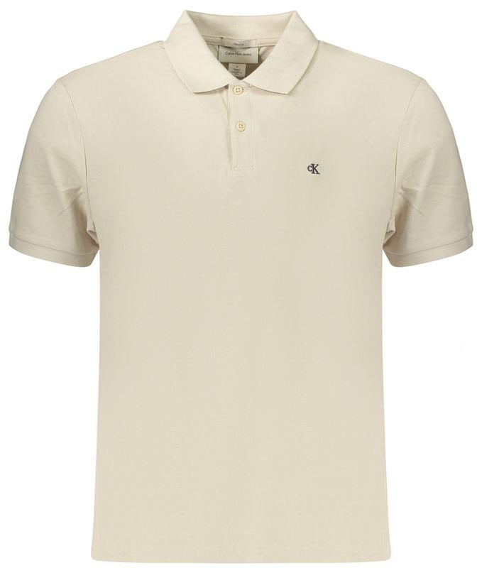 Calvin Klein Beige Cotton Mens Polo Shirt Beige