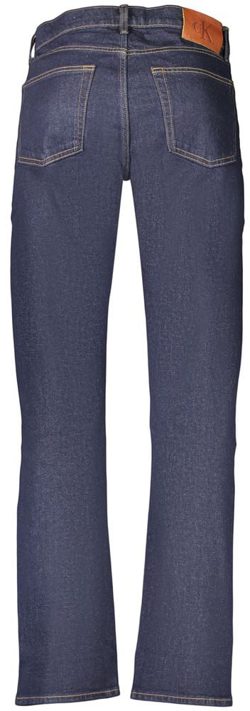 Calvin Klein Blue Cotton Men's Jean Crafted for Elegance and Comfort Blauw