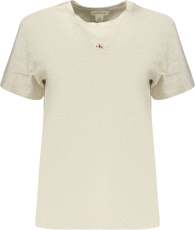Calvin Klein Gray Cotton Women's T-Shirt Grijs